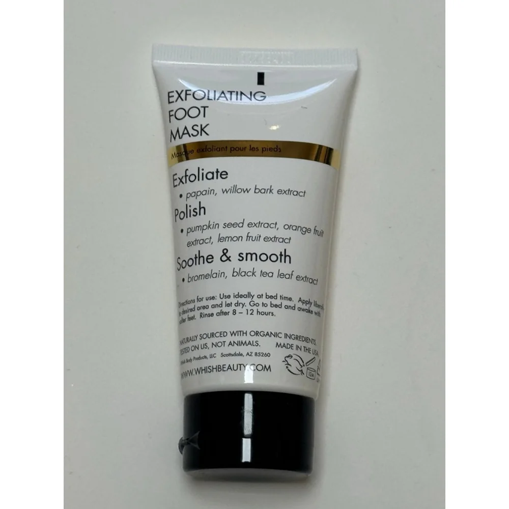 Whish Exfoliating Foot Mask Smooths & Softens - COCONUT MILK + VERBENA - 2.5 OZ